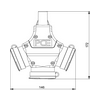 Dugalj elosztó 3X2P+E 16A/230V gumi fedéllel 3x2P+E/230V gumi függeszthető IP44 PCE