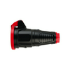 Dugalj lengő 2P+E piros gyűrűvel fedeles 16A 230V egyenes fekete gumi csavaros IP54 PCE