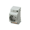 Dugaszolóaljzat 2P+F sínre sorolható 250V AC 16A földelt 3M EO-CF/PT/LED PHOENIX CONTACT