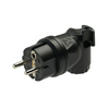 Dugvilla 2P+E dual földelt 16A pipa 250V fekete gumi csavaros IP44 PCE