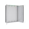 Szekrény fali teli ajtós acél 1400mm x 1050mm x 210mm IP44 fehér Easy PrismaSeT XL Schneider