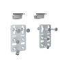 Szekrény összeépítő készlet (4db) 125mm x 120mm x 25mm fém Easy PrismaSeT XL Schneider