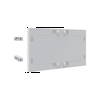 Homloklap teli 12M fehér 250mm x 150mm x 2U kezeletlen műanyag Easy PrismaSeT XL Schneider