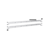 Profilsín függőleges +csavarok (2db) 495mm x 34mm x 17mm fém Easy PrismaSeT XL Schneider