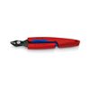 Elektronikai finomvágó fogó max.d0,2/1,6mm  nyitórugós piros-kék normál 150mm x szigetelt Slim Knips KNIPEX