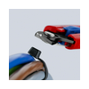 Elektronikai finomvágó fogó max.d0,2/1,6mm  nyitórugós piros-kék normál 150mm x szigetelt Slim Knips KNIPEX