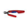 Elektronikai finomvágó fogó max.d0,2/1,6mm  nyitórugós piros-kék normál 150mm x szigetelt Slim Knips KNIPEX
