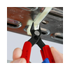 Elektronikai finomvágó fogó max.d0,2/1,6mm  nyitórugós piros-kék normál 150mm x szigetelt Slim Knips KNIPEX