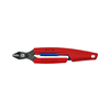 Elektronikai finomvágó fogó max.d0,2/1,6mm  nyitórugós piros-kék normál 150mm x szigetelt Slim Knips KNIPEX
