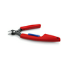 Elektronikai finomvágó fogó max.d0,2/1,6mm  nyitórugós piros-kék normál 150mm x szigetelt Slim Knips KNIPEX