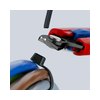 Elektronikai finomvágó fogó max.d0,2/1,6mm  nyitórugós piros-kék normál 150mm x szigetelt Slim Knips KNIPEX