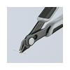 Elektronikai fogó 62HRC max.d1,6/1,2mm nyitórugós szürke-fekete normál 125mm Super Knips KNIPEX