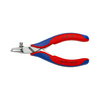 Vezetékcsupaszító fogó elektronikai csavarosan állítható piros-kék 0.10-0.80mm KNIPEX
