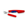 Elektronikai oldalcsípő fogó 56HRC max.d1,3mm nyitórugós piros-kék normál 150mm Slim Knips KNIPEX
