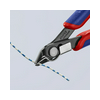 Elektronikai oldalcsípő fogó 62HRC max.d1,2/0,6mm nyitórugós piros-kék normál Super Knips KNIPEX