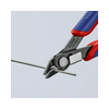 Elektronikai oldalcsípő fogó 62HRC max.d1,2/0,6mm nyitórugós piros-kék normál Super Knips KNIPEX