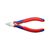 Elektronikai oldalcsípő fogó 60HRC max. d1,3/06mm nyitórugós piros-kék  KNIPEX