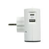 Elosztódugó DIN(F)-> 2xEURO(C)+USB A+C fehér 6A 230V 2xUSB-töltő LEGRAND