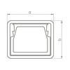 Élvédő gyűrű 40x40mm kábelvezető csatorna-hoz 47.7mm x 44mm x műanyag KSR40040 OBO-BETTERMANN