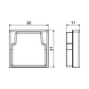 Élvédő gyűrű (KSR 30030, LKM 30030 csatornához) kábelvezető csatorna-hoz 32mm x 31mm x 11mm x műanyag fekete LKM KSR30030 OBO-BETTERMANN