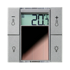 EnOcean kezelő hőérzékelő 0..40°C +2T/vil. szolár alumínium IP20 SR06 temp LCD 2T Jung Thermokon