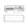 EPH-sín fedéllel sárgaréz moduláris 65mm x 60mm x 200mm PAS AH RK 7X25 2X8.10 1XFL40 DEHN