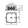 EPH-sín fürdőszobába szigetelt sárgaréz fix 90.5mm x 39.3mm x 90.5mm 1804 AP OBO-BETTERMANN