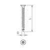 Facsavar 4mm x 40mm kereszthornyú PZ süllyesztett acél 4759 4.0x40 OBO-BETTERMANN