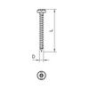 Facsavar GoldenSpirit 4mm x 45mm lencsefejű acél 4758 4.0x45 OBO-BETTERMANN