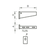 Fali-/oszlopkonzol fejlemezzel 410mm x merítetten horganyzott acél AW 55 41 FT OBO-BETTERMANN