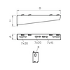 Fali-/oszlopkonzol rácsos tálcához 410mm x szalaghorganyzott acél MWAG 12 41 FS OBO-BETTERMANN