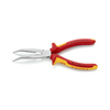 Fél-kerek csőrű (gólyacsőr) fogó 61HRC vágóéllel max.d3,2/2,26mm 1000V piros-kék 1000V VDE KNIPEX