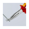 Fél-kerek csőrű (gólyacsőr) fogó 61HRC vágóéllel max.d3,2/2,26mm 1000V piros-kék 1000V VDE KNIPEX