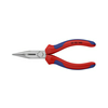 Fél-kerek csőrű (rádió) fogó 61HRC vágóéllel max.d2,5/1,6mm piros-kék 140mm-hossz KNIPEX