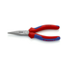 Fél-kerek csőrű (rádió) fogó 61HRC vágóéllel max.d2,5/1,6mm piros-kék 160mm-hossz KNIPEX