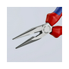 Fél-kerek csőrű (rádió) fogó 61HRC vágóéllel max.d2,5/1,6mm piros-kék 160mm-hossz KNIPEX
