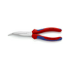 Fél-kerek csőrű (gólyacsőr) fogó 61HRC vágóéllel max.d3,2/2,2mm piros-kék 200mm-hossz KNIPEX