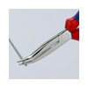 Fél-kerek csőrű (gólyacsőr) fogó 61HRC vágóéllel max.d3,2/2,2mm piros-kék 200mm-hossz KNIPEX