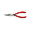 Fél-kerek csőrű (rádió) fogó 61HRC vágóéllel max.d2,5/1,6mm piros 160mm-hossz KNIPEX