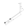 Felfogórúd hajlítva 2 db korckapoccsal 1000mm-hossz kezeletlen FSPS 10 1000 W55 FK AL DEHN