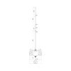 Felfogórúd szabadonálló + háromlábú állvány 4500mm FS D40 22 16 10 4500 AL DBS KB STTZN DEHN