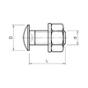 Félgömbfejű csavar alátéttel és anyával M 10x 20mm tűzihorganyzott FRS 10x20 F OBO-BETTERMANN