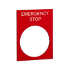 Felirati címke vészgombhoz piros EMERGENCY STOP-jel fekete téglalap 30mmx Harmony XAC Schneider