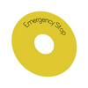 Felirati tábla d22 vészgombhoz EMERGENCY STOP üres sárga kerek 75mm/ SIRIUS ACT SIEMENS