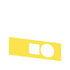 Felirati tábla d22 vészgombhoz öntapadós üres üres sárga téglalap 112mm x SIRIUS ACT SIEMENS