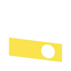 Felirati tábla d22 vészgombhoz öntapadós üres üres sárga téglalap 112mm x SIRIUS ACT SIEMENS