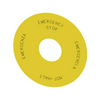 Felirati tábla d22 vészgombhoz (DE-EN-IT-SP) EMERGENCY STOP üres sárga kerek SIRIUS ACT SIEMENS