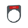 Felirati tábla tartó d30 STOP STOP üres fehér téglalap 30mm x 40mm x Harmony XB5 Schneider