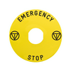 Felirati tábla vészgombhoz EMERGENCY STOP-jel üres sárga 60mm-átmérő Harmony XB4 Schneider