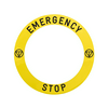 Felirati tábla vészgombhoz EMERGENCY STOP-jel üres sárga kerek 90mm-átmérő Harmony XB5 Schneider